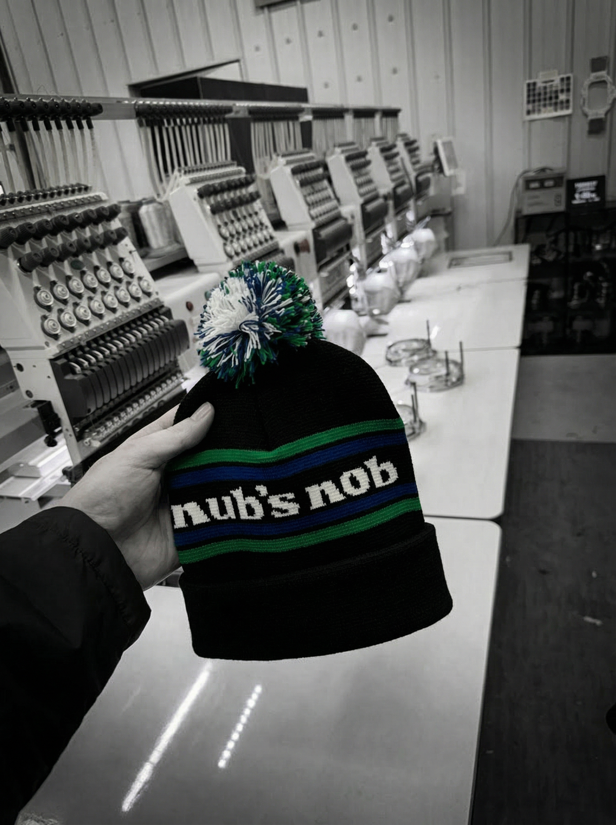 Nub's Nob custom embroidered beanie
