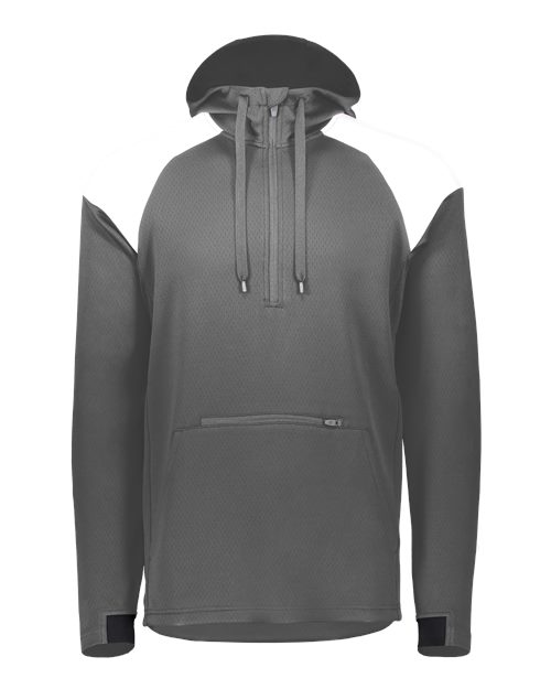Men's Limitless Quarter-Zip Hooded Pullover - Carbon/ White