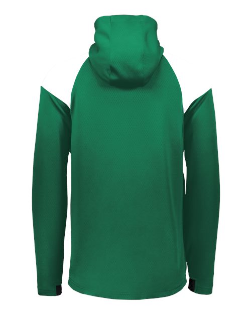 Men's Limitless Quarter-Zip Hooded Pullover - Dark Green/ White