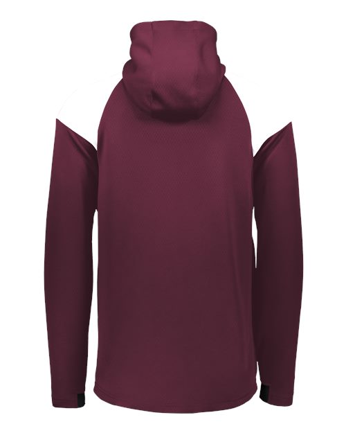 Men's Limitless Quarter-Zip Hooded Pullover - Maroon/ White