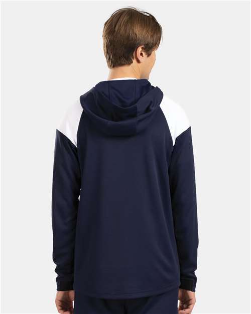 Men's Limitless Quarter-Zip Hooded Pullover - Navy/ White