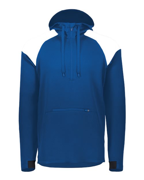Men's Limitless Quarter-Zip Hooded Pullover - Royal/ White