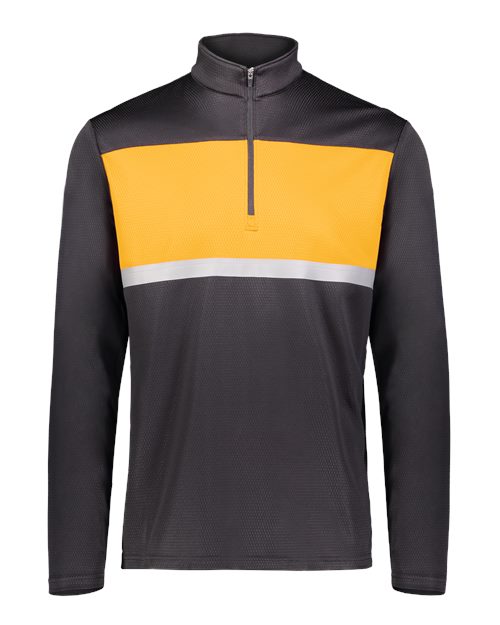 Men's Dry-Excel™ Prism Bold Quarter-Zip Pullover - Black/ Gold