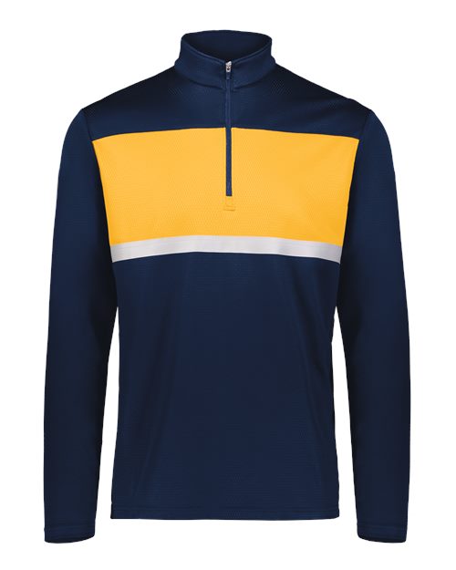 Men's Dry-Excel™ Prism Bold Quarter-Zip Pullover - Navy/ Gold