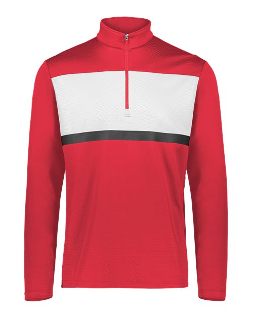Men's Dry-Excel™ Prism Bold Quarter-Zip Pullover - Scarlet/ White