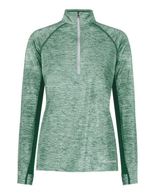 Women's Electrify CoolCore® Quarter-Zip Pullover - Dark Green Heather