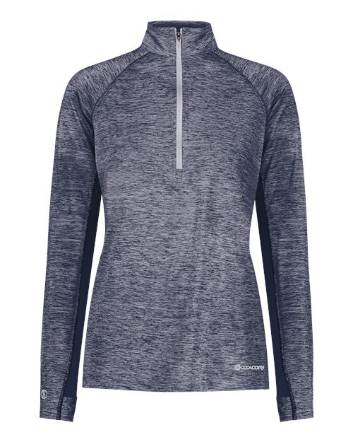 Women's Electrify CoolCore® Quarter-Zip Pullover - Navy Heather