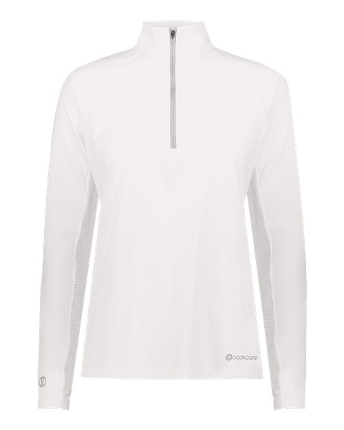 Women's Electrify CoolCore® Quarter-Zip Pullover - White
