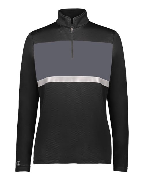 Women's Prism Bold Quarter-Zip Pullover - Black/ Carbon