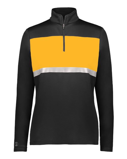 Women's Prism Bold Quarter-Zip Pullover - Black/ Gold