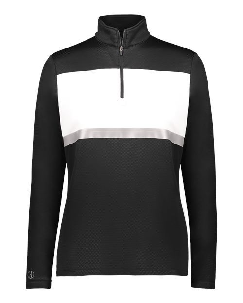 Women's Prism Bold Quarter-Zip Pullover - Black/ White
