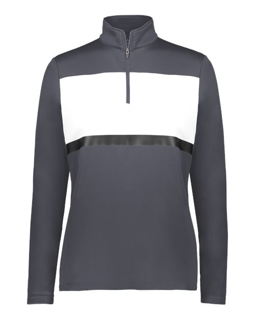Women's Prism Bold Quarter-Zip Pullover - Carbon/ White