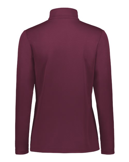 Women's Prism Bold Quarter-Zip Pullover - Maroon/ White