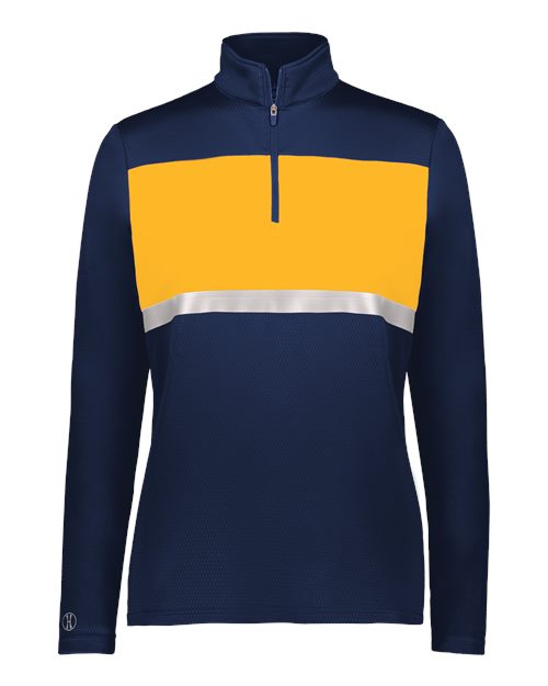 Women's Prism Bold Quarter-Zip Pullover - Navy/ Gold