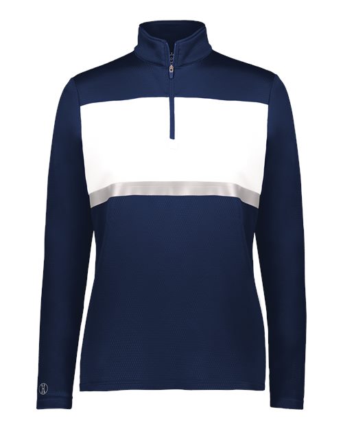 Women's Prism Bold Quarter-Zip Pullover - Navy/ White