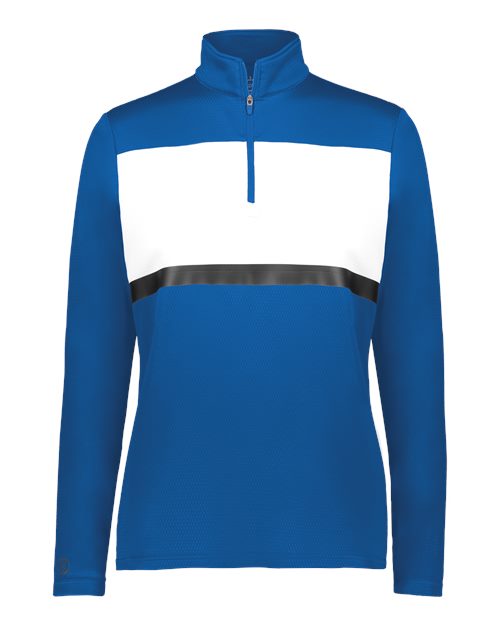 Women's Prism Bold Quarter-Zip Pullover - Royal/ White