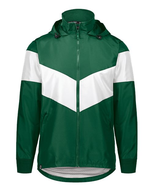 Men's Potomac Hooded Jacket - Dark Green/ White
