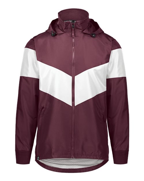 Men's Potomac Hooded Jacket - Maroon/ White