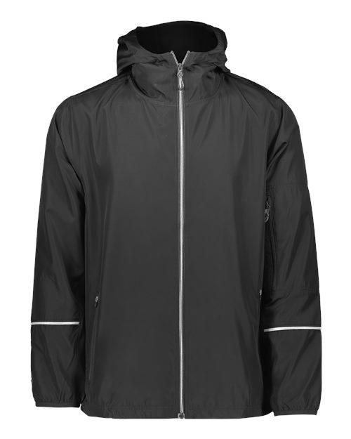 Men's Packable Hooded Jacket - Black