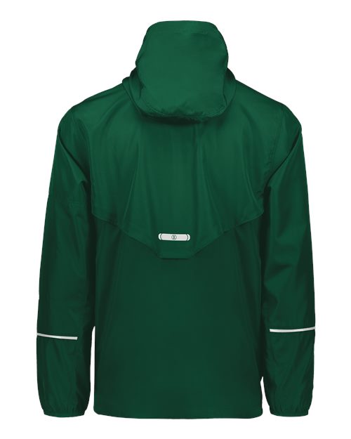 Men's Packable Hooded Jacket - Dark Green