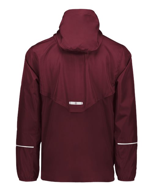 Men's Packable Hooded Jacket - Maroon