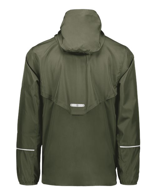 Men's Packable Hooded Jacket - Olive