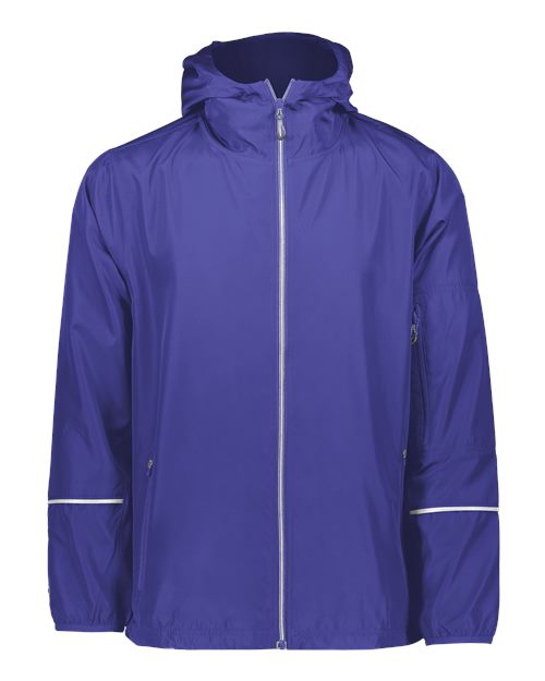 Men's Packable Hooded Jacket - Purple