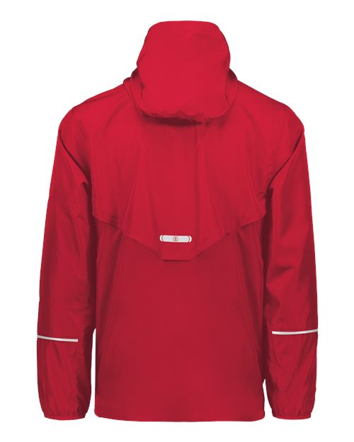 Men's Packable Hooded Jacket - Scarlet