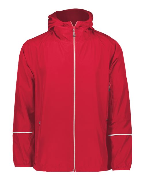 Men's Packable Hooded Jacket - Scarlet