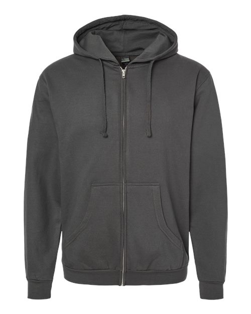 Unisex Full-Zip Hooded Sweatshirt - Charcoal