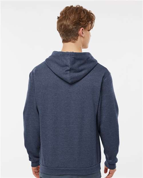 Unisex Full-Zip Hooded Sweatshirt - Heather Denim