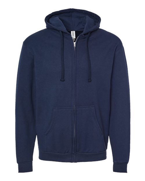 Unisex Full-Zip Hooded Sweatshirt - Navy