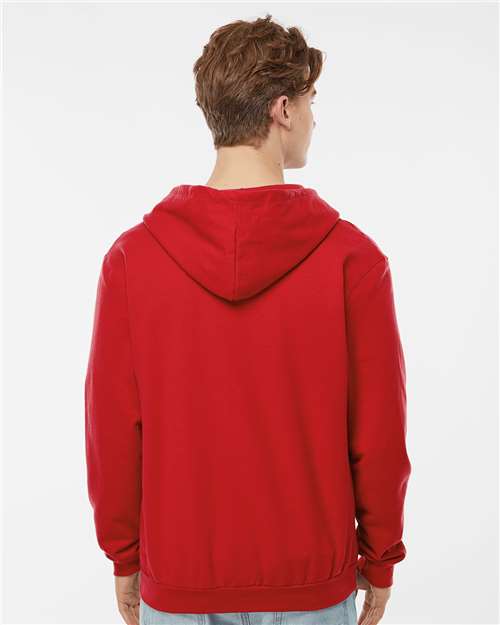 Unisex Full-Zip Hooded Sweatshirt - Red