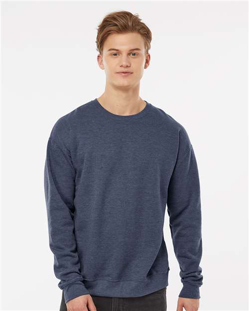 Unisex Fleece Crewneck Sweatshirt - Heather Denim