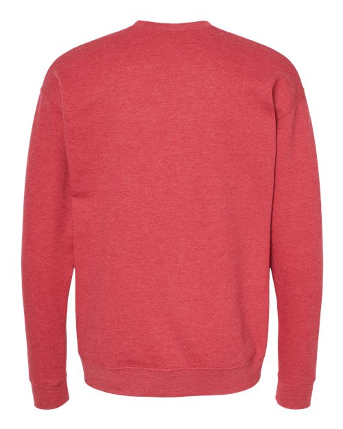 Unisex Fleece Crewneck Sweatshirt - Heather Red