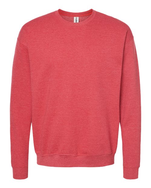 Unisex Fleece Crewneck Sweatshirt - Heather Red