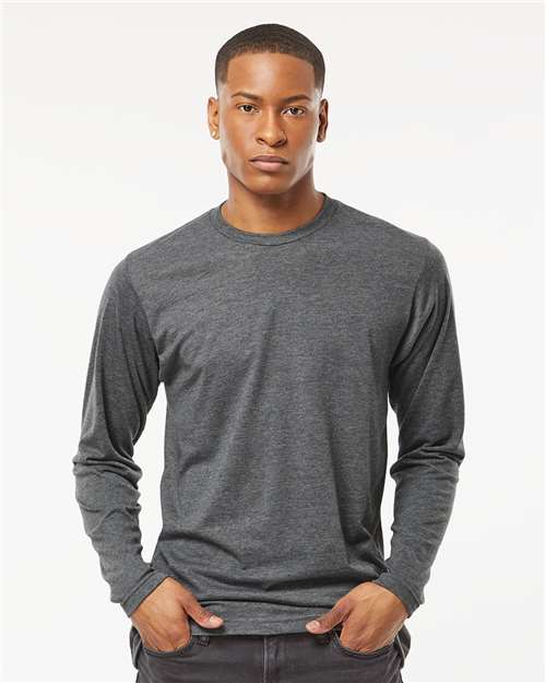 Unisex Poly-Rich Long Sleeve T-Shirt - Heather Charcoal