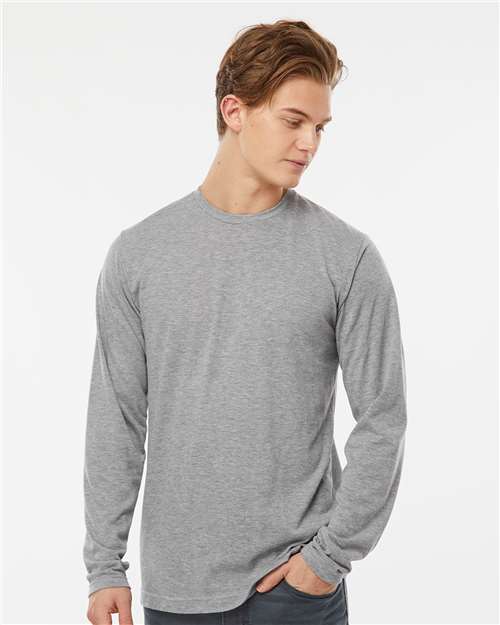 Unisex Poly-Rich Long Sleeve T-Shirt - Heather Grey