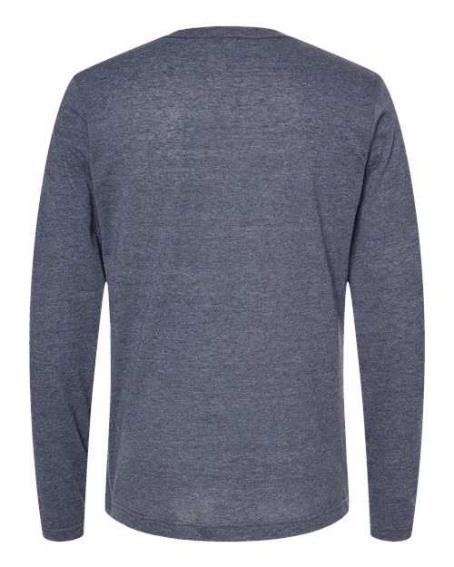 Unisex Poly-Rich Long Sleeve T-Shirt - Heather Navy