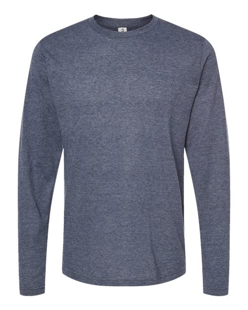 Unisex Poly-Rich Long Sleeve T-Shirt - Heather Navy