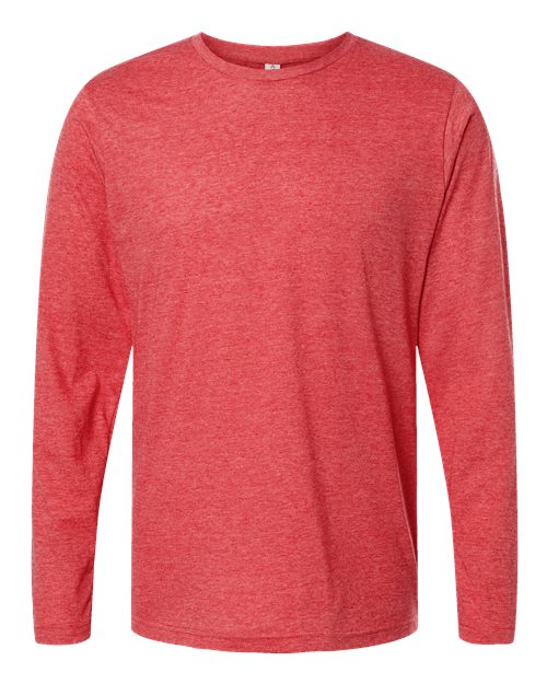 Unisex Poly-Rich Long Sleeve T-Shirt - Heather Red