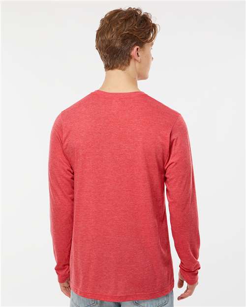 Unisex Poly-Rich Long Sleeve T-Shirt - Heather Red
