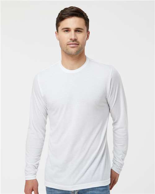 Unisex Poly-Rich Long Sleeve T-Shirt - White
