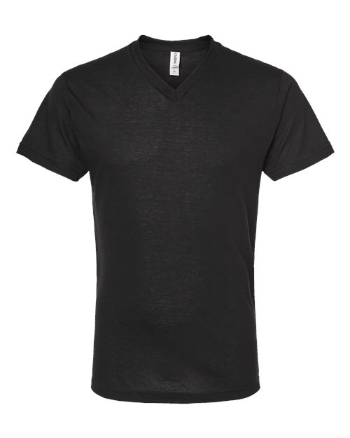 Men's Poly-Rich V-Neck T-Shirt - Black