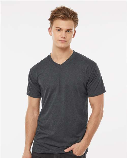 Men's Poly-Rich V-Neck T-Shirt - Heather Charcoal