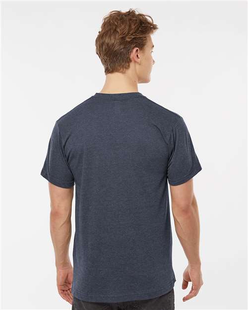 Men's Poly-Rich V-Neck T-Shirt - Heather Navy