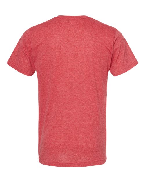 Men's Poly-Rich V-Neck T-Shirt - Heather Red