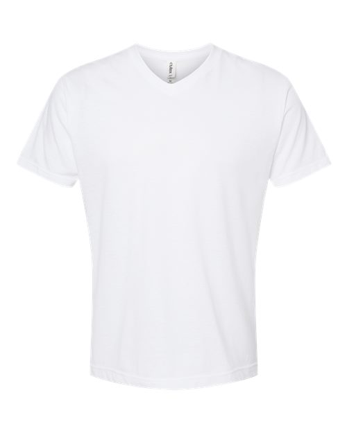 Men's Poly-Rich V-Neck T-Shirt - White
