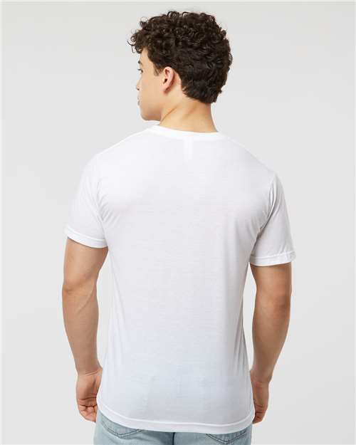 Men's Poly-Rich V-Neck T-Shirt - White