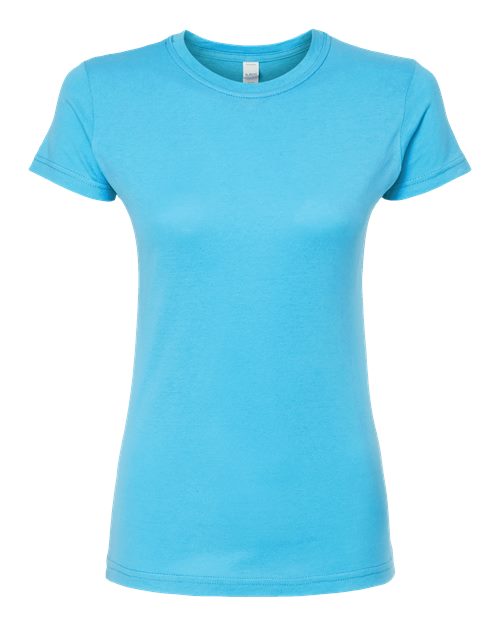 Women's Fine Jersey Slim Fit T-Shirt - Aqua